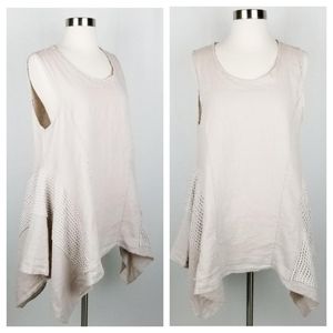 Anastassia sleeveless lagenlook linen tunic small
